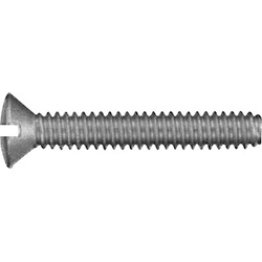 Machine Screw, Slotted Oval Head, Plain Finish, 18-8 Stainless Steel, 10 x 3/8" (Pack of 50)
