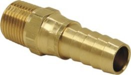 Hose Barb, Brass, 3/8" (-6) x 3/8-18, Hose x Male NPT Swivel, 150PSI (Pack of 2)