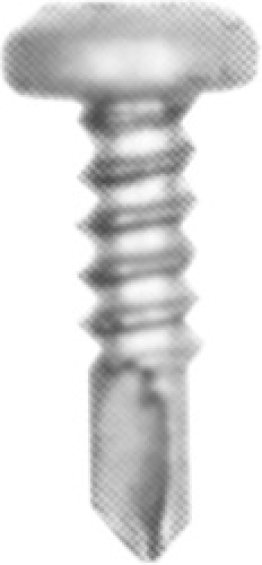 Phillips Pan Head Drill Point Screw, Zinc, #8 Diameter, 7/16" Length, Resisto-Plate TF (Pack of 100)