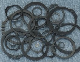 Retaining Ring Assortment, External, Steel, Black Phosphate Finish, 3/16 to 2" Diameter Range, 24 Items, 525 Pieces (Pack of 1)