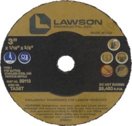 Reinforced Mini Cut-Off Wheel for Die Grinders, Fast Cutting, Aluminum Oxide Grain, 3/8" Arbor, 3" Diameter, 1/32" Thickness (Pack of 3)