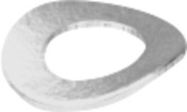 Spring Washer, Low Carbon, Steel, Zinc Finish, 7.4mm ID, 14mm OD, M7 (Pack of 100)