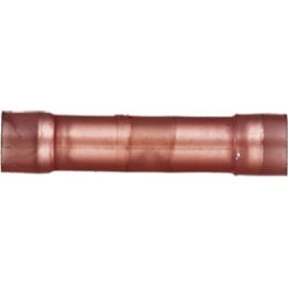 Butt Connector, Moisture Resistant, 22 to 18 AWG, 1" Length, Red (Pack of 20)