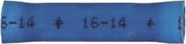 Butt Connector, Vinyl Insulated, 16 to 14 AWG, 1" Length, Blue (Pack of 100)