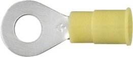 Electro-Lok - Ring Tongue Terminal, Standard, Nylon Insulated, 12 to 10 AWG, 1/4" Stud Size, Yellow (Pack of 50)