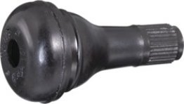 Tubeless Tire Snap-In Valve, 1-1/4" Length, 15" Rim Diameter, 0.625" Hole Diameter (Pack of 10)