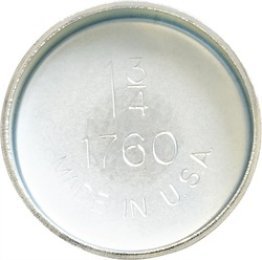 Steel Expansion Plug, Regular Cup Style, Zinc Plated, Clean Hole with Tuff-Grit™ Screen Mesh, 1-3/4" (Pack of 10)