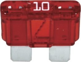ATO/ATC Fuse with Element Indicator, 10 Amps, Red (Pack of 5)