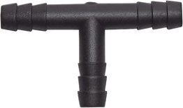 Vacuum Hose Connector, Plastic, 1/4 x 1/4", Tube x Tube x Tube (Pack of 10)