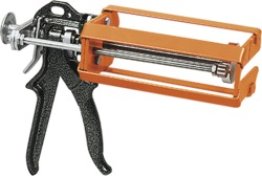 Manual Dual Cartridge Applicator Gun, Steel Frame, Cast Aluminum Handles (Pack of 1)