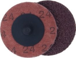 Locking Grinding Disc, Aluminum Oxide Grain, Fast, Easy-to-Use Twist-On Mounting, 24 Grit, 2" Diameter (Pack of 25)
