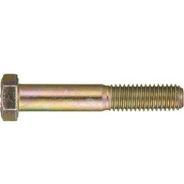 Hex Cap Screw, Grade 8, Alloy Steel, Yellow Zinc Finish, Fine Thread, 35/64" Head Height, 1-5/16" Across Flats, 7/8-14 x 3" (Pack of 10)