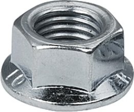 Metric Exhaust Spinlock Nut for Imported Vehicles, Zinc Finish, M10 x 1.25 Thread, 14mm Across Flats, 20mm Flange OD (Pack of 25)