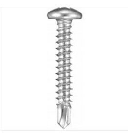 Phillips Pan Head Drill Point Screw, Zinc, #8 Diameter, 1" Length, Resisto Plate TF (Pack of 100)