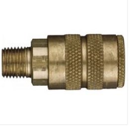 Dixon - Heavy-Duty Quick Disconnect Coupler, Brass, Standard Industrial, Male NPTF, 1/4" Body Size, 1/4-18" Thread Size (Pack of 2)