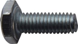 DIN 931 Hex Cap Screw, Property Class 8.8, Steel, Zinc Finish, Coarse Thread, 7.5mm Head Height, 19mm Across Flats, M12-1.75 x 80mm (Pack of 10)