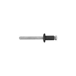 Window Regulator Rivet, Peel Type, Aluminum/Steel, Yellow Zinc, 1/4" Diameter, 0.14-0.187" Grip Range, 1/2" Flange Diameter (Pack of 25)