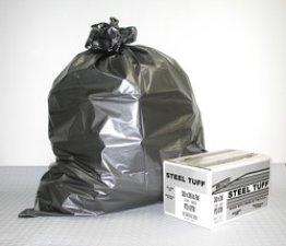 Trash Can Liner, Super Strong, Silver, Premium Resin Blend, 1.7mil Gauge, 40 to 45gal Capacity, 43 x 48" (Pack of 1)