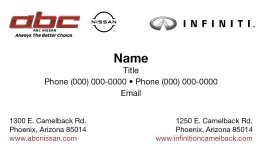 ABC Nissan/Infiniti on Camelback Combo Card
