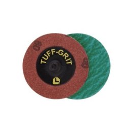 Tuff-Grit - Grinding Disc, Use on Right Angle and Flexible Shaft Grinders, Fast Cutting, Zirconium Grain, Twist-On Arbor, 60 Grit, 2" Diameter (Pack of 10)