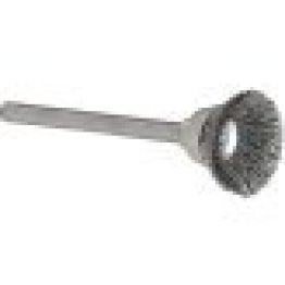 Regency® - Steel Miniature Cup Brush, 9/16" Outer Diameter, 1/8" Shank Diameter, 7/8" Shank Length, 37000RPM Operating Speed (Pack of 2)