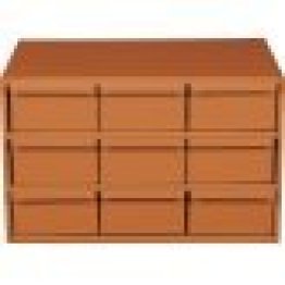 9 Compartment Steel Drawer, 10-3/4" H x 17" W x 11-1/2" D (Pack of 1)