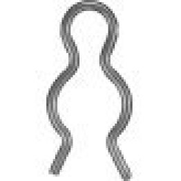 Hitch Pin Clip, External, Steel, Zinc Finish, 25/32" Groove Diameter, 7/16" Inside Eye Diameter, 0.125 x 2-1/16" (Pack of 50)