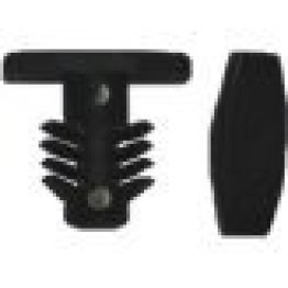 Hood Seal Retainer for Hyundai Accent 2011, Nylon, Black, Fits M6 Hole, 5 x 13mm Top Head, 10mm Stem Length (Pack of 50)
