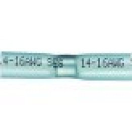 Butt Connector, Heat Shrink, Insulated, 16 to 14 AWG, Blue (Pack of 50)