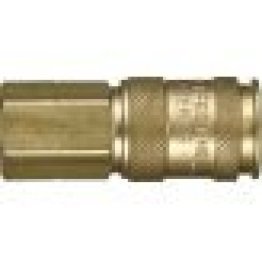 Dixon - Heavy-Duty Quick Disconnect Coupler, Brass, High Flow, Female NPTF, 1/4" Body Size, 3/8-18 Thread Size (Pack of 1)