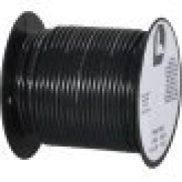 Plastic Covered Primary Wire, Vinyl Plastic, 18 AWG, 60 Volts, Black, 100' Length, SAE J1128 GPT Cable (Pack of 1)
