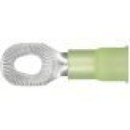Visa Crimp™ - Ring Tongue Terminal, Standard, Nylon Insulated, 12 to 10 AWG, 6 to 8/10 Stud Size, Yellow (Pack of 100)