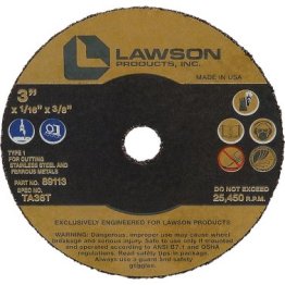 Cut-Off Wheel, Use on Die Grinders, Aluminum Oxide Grain, 3/8" Arbor, 3" Diameter, 1/32" Thickness (Pack of 2)