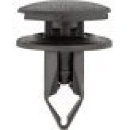 Trunk/Trim Retainer for Acura, Nylon, Black, Fits 7mm Hole, 15.5mm Top and 16mm Bottom Head, 15mm Stem Length (Pack of 25)