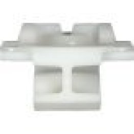 Rocker Moulding Clip, 28mm Width, 43mm Length, 27mm Overall Height, White Nylon (Pack of 15)
