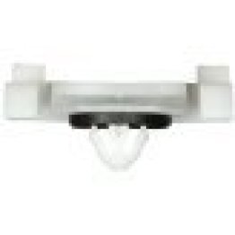 Rocker Moulding Clip, 28mm Width, 43mm Length, 27mm Overall Height, White Nylon (Pack of 15)