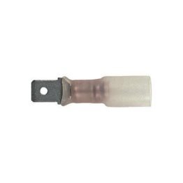 Male Quick Slide Terminal, Insulated, 12 to 10 AWG, 1/4" Tab Width, Yellow (Pack of 50)
