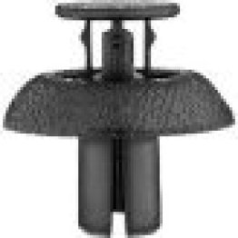 Push-Type Retainer for Lexus, Nylon, Black, Fits 7mm Hole, 19mm Head, 9mm Stem Length (Pack of 25)
