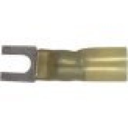 Spade Terminal, 2-Piece Heat Seal, Insulated, 22 to 18 AWG, #8 Stud Size, Red (Pack of 50)