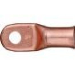 Heavy-Duty Battery Cable Lug, 1/0 AWG, Pink, 1/2" Stud Size, Fully Annealed, Electrolytic Copper, Flared Barrel End (Pack of 10)