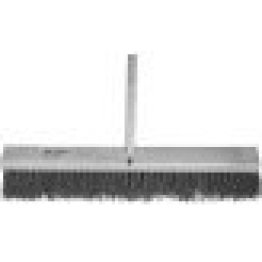 Garage Broom Brush, Black Palmyra Fil, 24" Lacquered Hardwood Block, 4" Trim Length (Pack of 1)