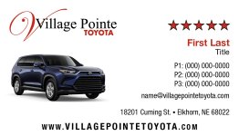 Village Pointe Toyota Grand Highlander Business Card