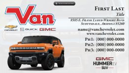 Van Chevrolet Business Card Hummer