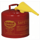 Eagle - Type I Safety Can, 5 Gallon, Flammable, Red, Self-Closing Lid - Funnel Included (Pack of 1)