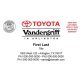 Vandergriff Toyota 1-sided Business Cards
