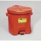 Eagle - Oily Waste Can 14-Gallon Polyethylene Red Foot-Operated Lit (Sold Individually)