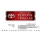 Toyota of Dallas Body Shop Business Cards
