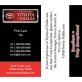 Toyota of Dallas "Truly Exceptional" Business Cards