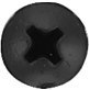 Sheet Metal Screw, Phillips Pan Head, Black Oxide, Steel, #6 x 1" (Pack of 100)