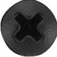 Sheet Metal Screw, Phillips Oval Head, Black Finish, Steel, #6 x 1/2" (Pack of 100)